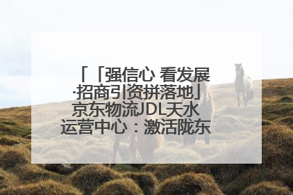 「强信心 看发展·招商引资拼落地」京东物流JDL天水运营中心：激活陇东南区域经济新引擎