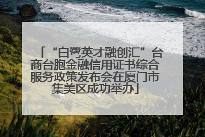“白鹭英才融创汇”台商台胞金融信用证书综合服务政策发布会在厦门市集美区成功举办