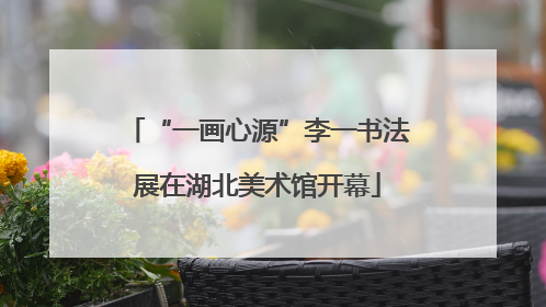 “一画心源”李一书法展在湖北美术馆开幕