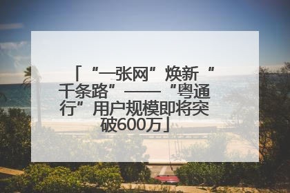 “一张网”焕新“千条路”——“粤通行”用户规模即将突破600万