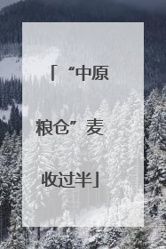 “中原粮仓”麦收过半