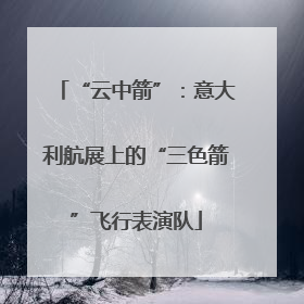 “云中箭”：意大利航展上的“三色箭”飞行表演队