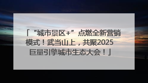 “城市景区+”点燃全新营销模式！武当山上，共聚2025巨量引擎城市生态大会！