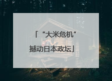 “大米危机”撼动日本政坛