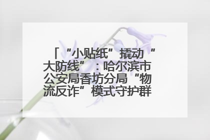 “小贴纸”撬动“大防线”：哈尔滨市公安局香坊分局“物流反诈”模式守护群众“钱袋子”