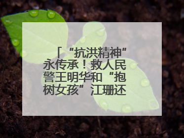 “抗洪精神”永传承！救人民警王明华和“抱树女孩”江珊还原历史瞬间
