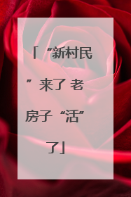 “新村民”来了 老房子“活”了