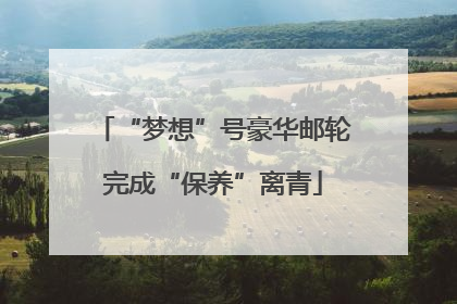 “梦想”号豪华邮轮完成“保养”离青