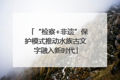 “检察+非遗”保护模式推动水族古文字融入新时代
