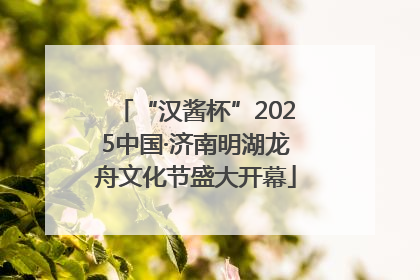 “汉酱杯”2025中国·济南明湖龙舟文化节盛大开幕