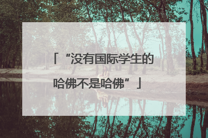 “没有国际学生的哈佛不是哈佛”