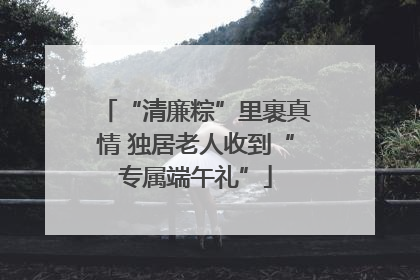 “清廉粽”里裹真情 独居老人收到“专属端午礼”