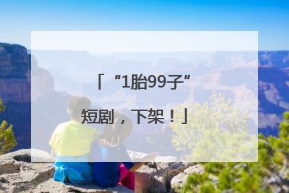 “1胎99子”短剧，下架！
