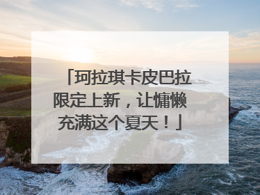 珂拉琪卡皮巴拉限定上新，让慵懒充满这个夏天！