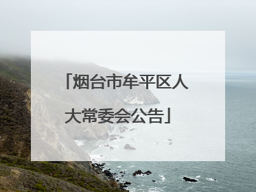 烟台市牟平区人大常委会公告