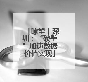 瞭望丨深圳：“破壁”加速数据价值实现