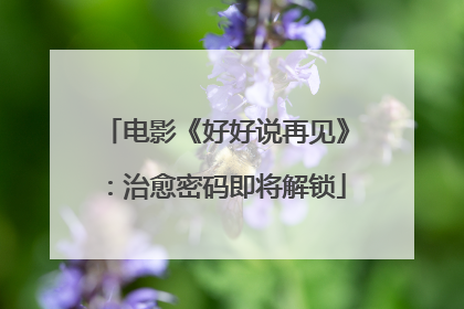 电影《好好说再见》：治愈密码即将解锁