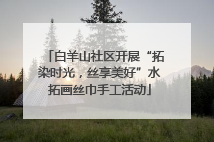 白羊山社区开展“拓染时光，丝享美好”水拓画丝巾手工活动