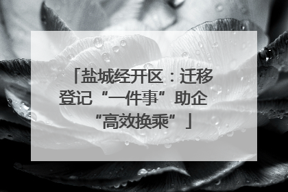 盐城经开区：迁移登记“一件事”助企“高效换乘”