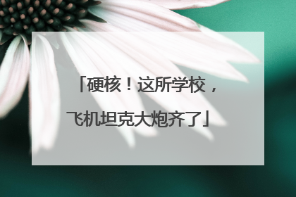 硬核！这所学校，飞机坦克大炮齐了