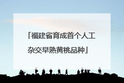 福建省育成首个人工杂交早熟黄桃品种