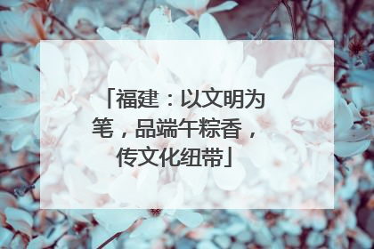 福建：以文明为笔，品端午粽香，传文化纽带