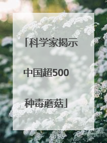 科学家揭示中国超500种毒蘑菇