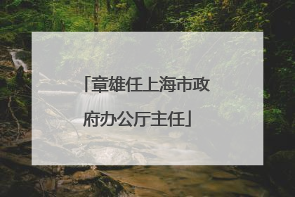 章雄任上海市政府办公厅主任