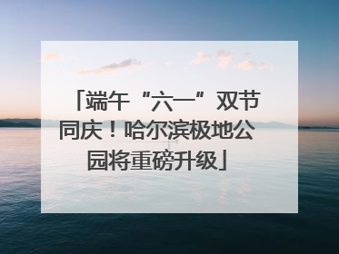 端午“六一”双节同庆！哈尔滨极地公园将重磅升级