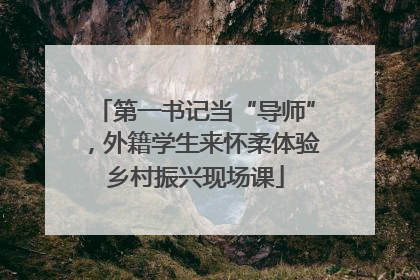 第一书记当“导师”，外籍学生来怀柔体验乡村振兴现场课