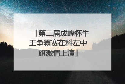 第二届成峰杯牛王争霸赛在科左中旗激情上演