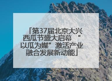 第37届北京大兴西瓜节盛大启幕 “以瓜为媒”激活产业融合发展新动能