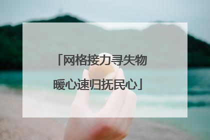 网格接力寻失物 暖心速归抚民心