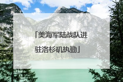 美海军陆战队进驻洛杉矶执勤