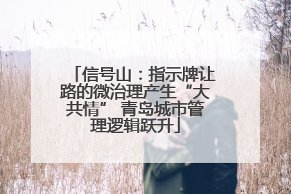 信号山：指示牌让路的微治理产生“大共情” 青岛城市管理逻辑跃升