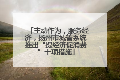 主动作为，服务经济，扬州市城管系统推出“提经济促消费”十项措施