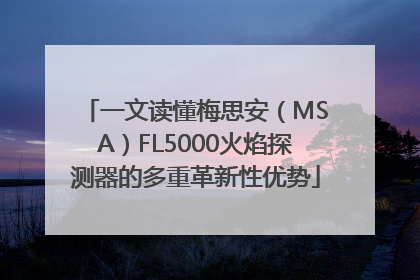 一文读懂梅思安(MSA)FL5000火焰探测器的多重革新性优势