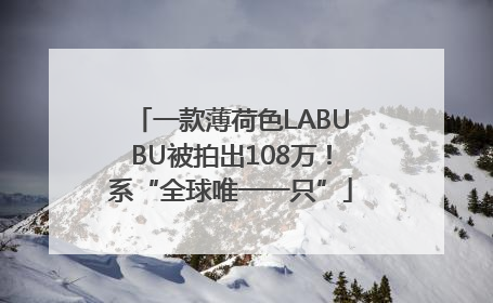 一款薄荷色LABUBU被拍出108万！系“全球唯一一只”