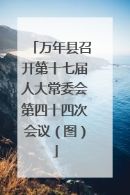 万年县召开第十七届人大常委会第四十四次会议（图）