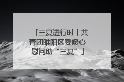 三夏进行时丨共青团睢阳区委暖心慰问助“三夏”
