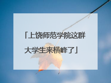 上饶师范学院这群大学生来横峰了