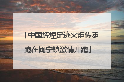 中国辉煌足迹火炬传承跑在闽宁镇激情开跑