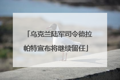 乌克兰陆军司令德拉帕特宣布将继续留任