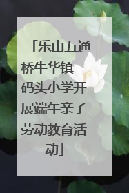 乐山五通桥牛华镇二码头小学开展端午亲子劳动教育活动