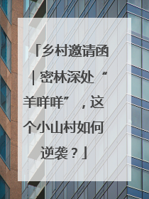 乡村邀请函｜密林深处“羊咩咩”，这个小山村如何逆袭？
