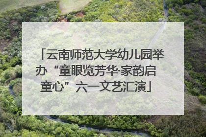 云南师范大学幼儿园举办“童眼览芳华·家韵启童心”六一文艺汇演