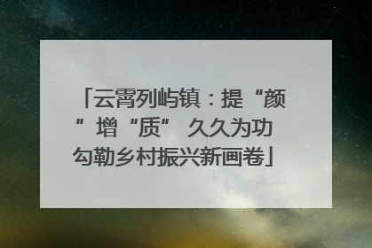 云霄列屿镇：提“颜”增“质” 久久为功勾勒乡村振兴新画卷