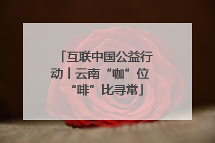 互联中国公益行动丨云南“咖”位“啡”比寻常