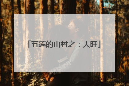 五莲的山村之：大旺