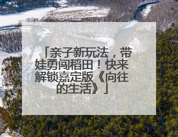 亲子新玩法，带娃勇闯稻田！快来解锁嘉定版《向往的生活》